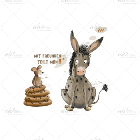 Bügelbild Mit Freunden teilt man Medium