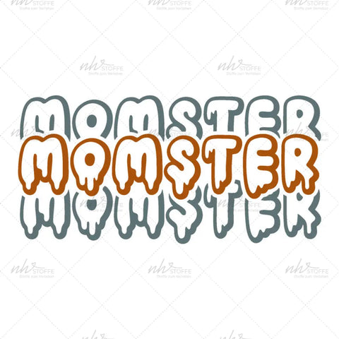 Bügelbild Momster MAXI