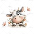 Bügelbild Moo Meadow Medium