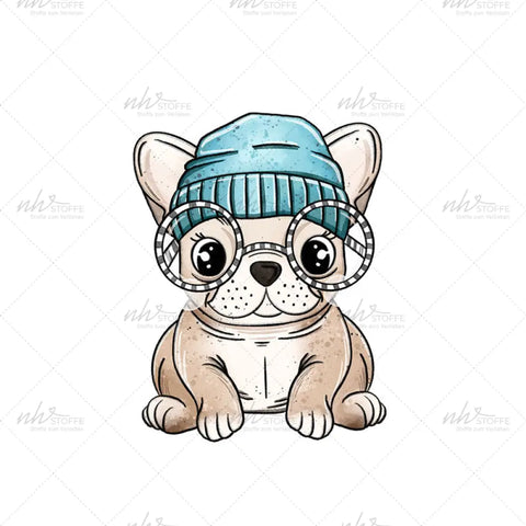 Bügelbild Nerdie Bulli hell Medium