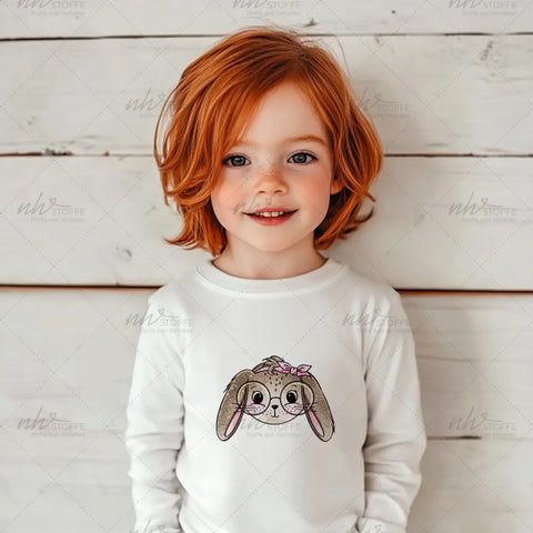 Bügelbild Nerdie Hase Medium