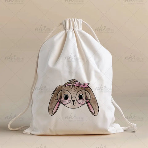Bügelbild Nerdie Hase Medium