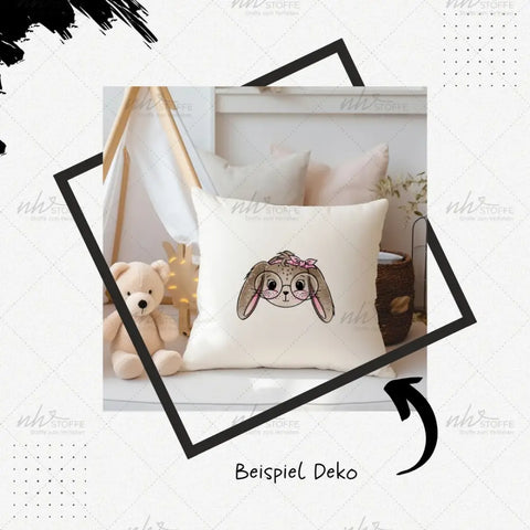 Bügelbild Nerdie Hase MINI