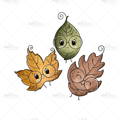 Bügelbild Nerdie Leaves Medium