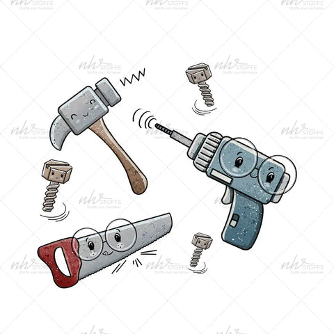 Bügelbild Nerdie Tools Medium
