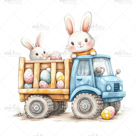 Bügelbild Osterbaustelle MAXI