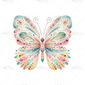 Bügelbild Pastell Butterfly Medium