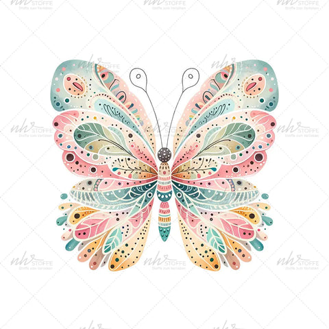 Bügelbild Pastell Butterfly Medium