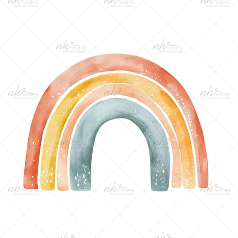 Bügelbild Pastell Regenbogen Medium