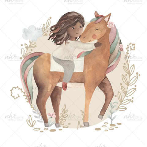 Bügelbild Pferdefreundschaft Medium