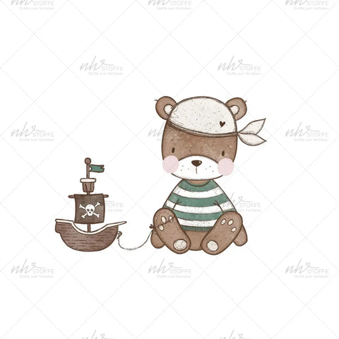 Bügelbild Piratenbär Medium