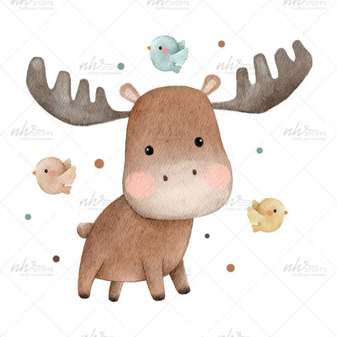 Bügelbild Playful Moose Medium
