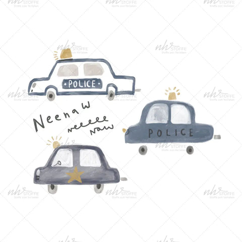 Bügelbild Police Cars Medium