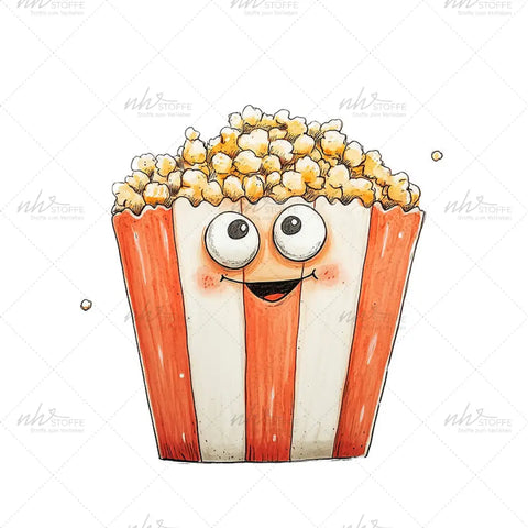 Bügelbild Popcorn makes me Happy Medium
