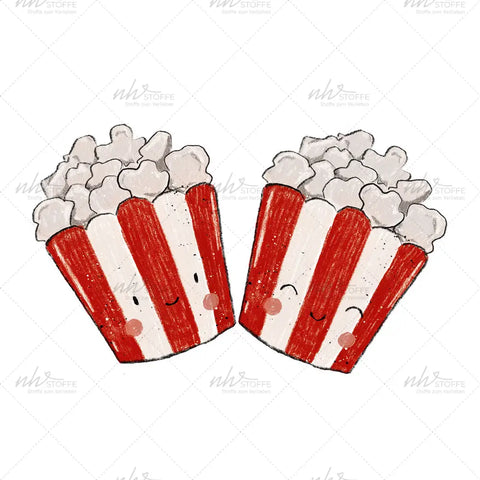 Bügelbild Popcorn Party MAXI