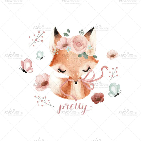 Bügelbild Pretty Fox Medium