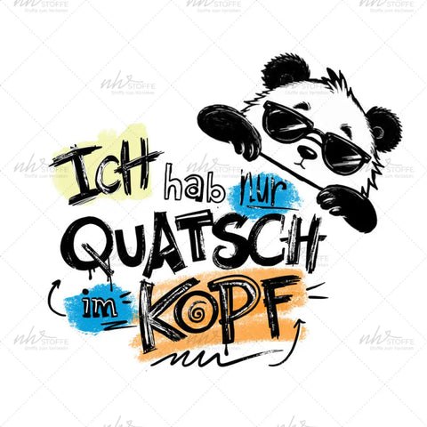 Bügelbild Quatsch im Kopf Medium