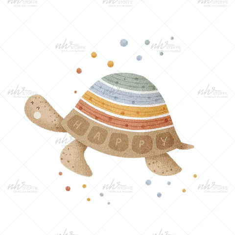 Bügelbild Rainbow Love Turtle MINI