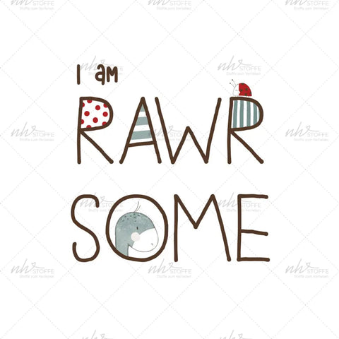 Bügelbild Rawrsome Schriftzug MINI