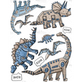 Bügelbild Robodinos SET