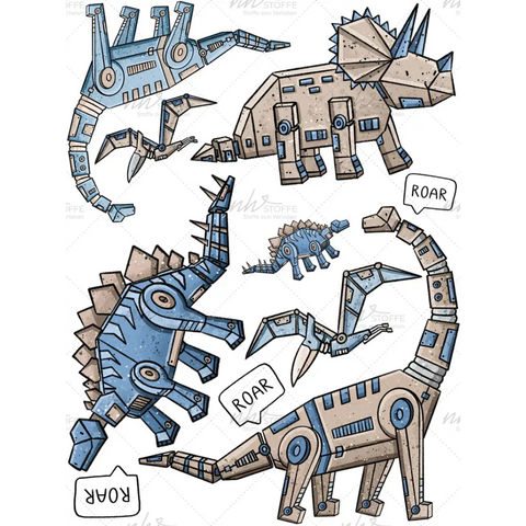 Bügelbild Robodinos SET