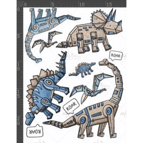 Bügelbild Robodinos SET