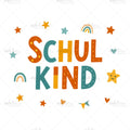 Bügelbild Schulkind Schriftzug Medium
