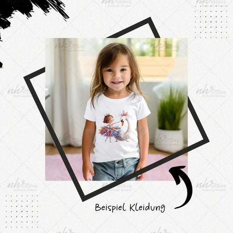 Bügelbild Schwanenballerina MINI