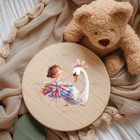 Bügelbild Schwanenballerina MINI