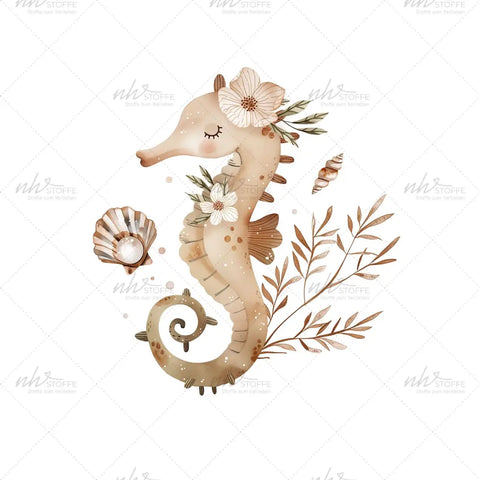 Bügelbild Sea Animals Seahorse Medium