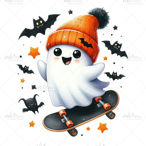 Bügelbild Skater Ghost MAXI