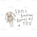 Bügelbild Some Bunny loves you Medium