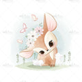 Bügelbild Spring Deer Medium