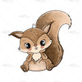 Bügelbild Squirrel Love Medium