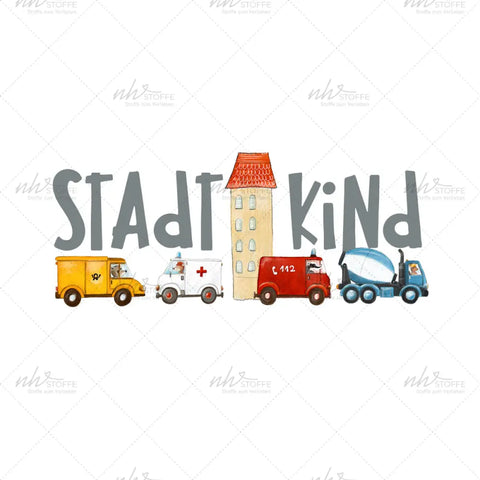Bügelbild Stadtkind (Schriftzug) Medium