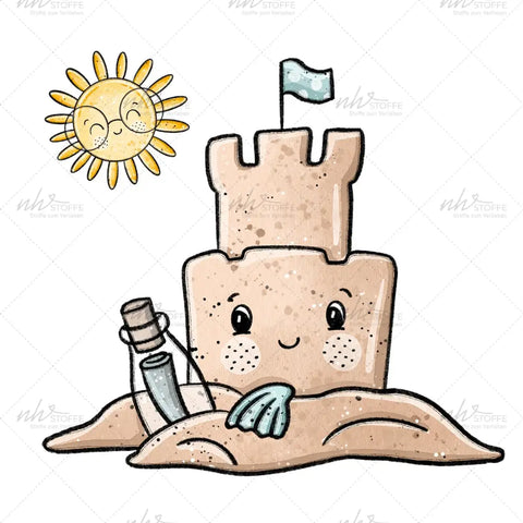 Bügelbild Strandtag Medium