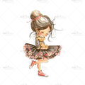 Bügelbild Stylish little Girl Medium
