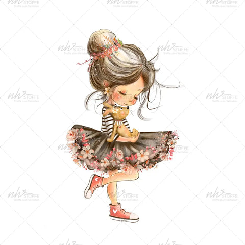 Bügelbild Stylish little Girl Medium