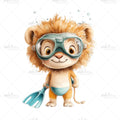 Bügelbild Summer Lion MAXI