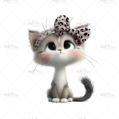 Bügelbild Sweet Kitty Leo Medium