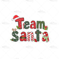 Bügelbild Team Santa Schriftzug Medium