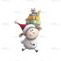 Bügelbild Tierische Geschenke Lieferung Medium
