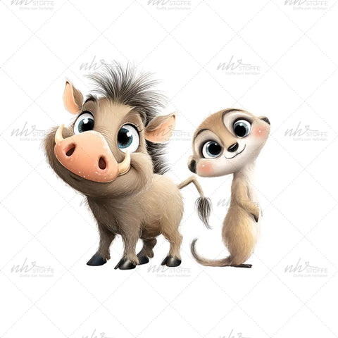 Bügelbild Timbo und Bumba Medium