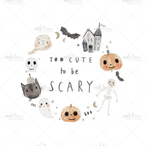 Bügelbild Too cute to be Scary Medium