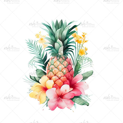 Bügelbild Tropical Pineapple Medium