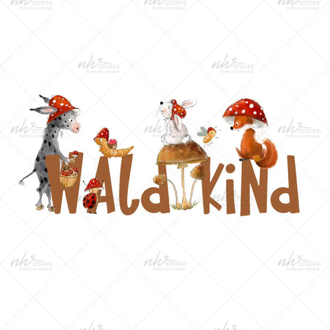 Bügelbild Waldkind Medium