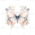 Bügelbild Watercolour Butterfly Medium