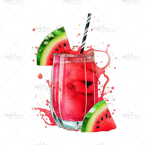 Bügelbild Watermelon Cocktail MINI
