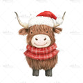 Bügelbild Weihnachtsbüffel Dunkel 3058 Medium