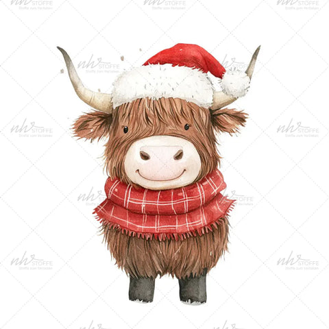 Bügelbild Weihnachtsbüffel Dunkel 3058 Medium